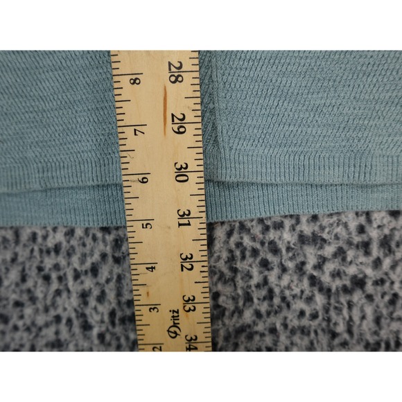 J. Jill Womens 4X Seafoam Green V-Neck A-Line Textured Knit Pullover Sweater - Picture 8 of 11